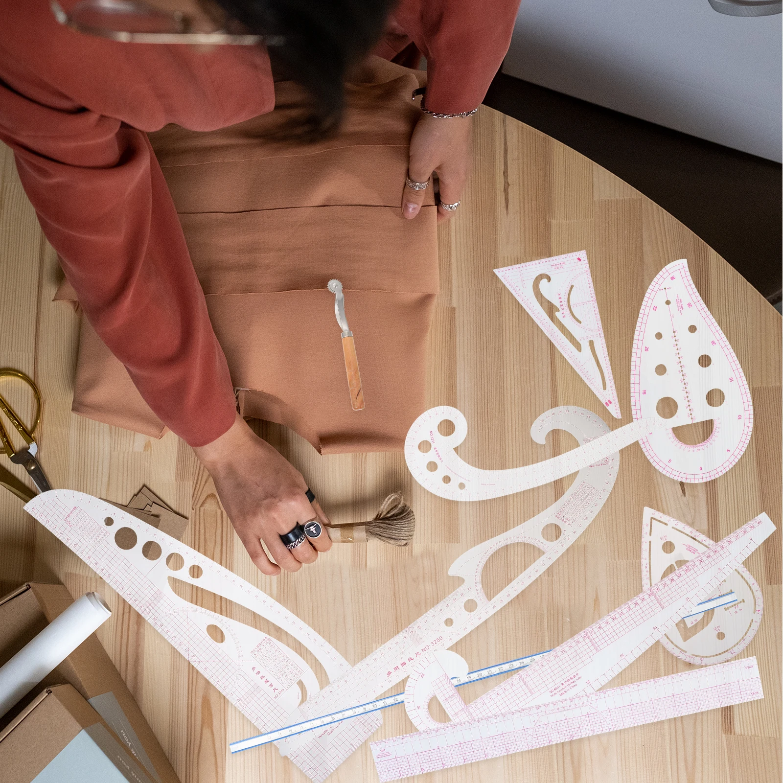 Cutting Ruler Combination Sewing Templates for Clothes Fabric Fashion Design Curve Patchwork Pvc Quilters Tailor