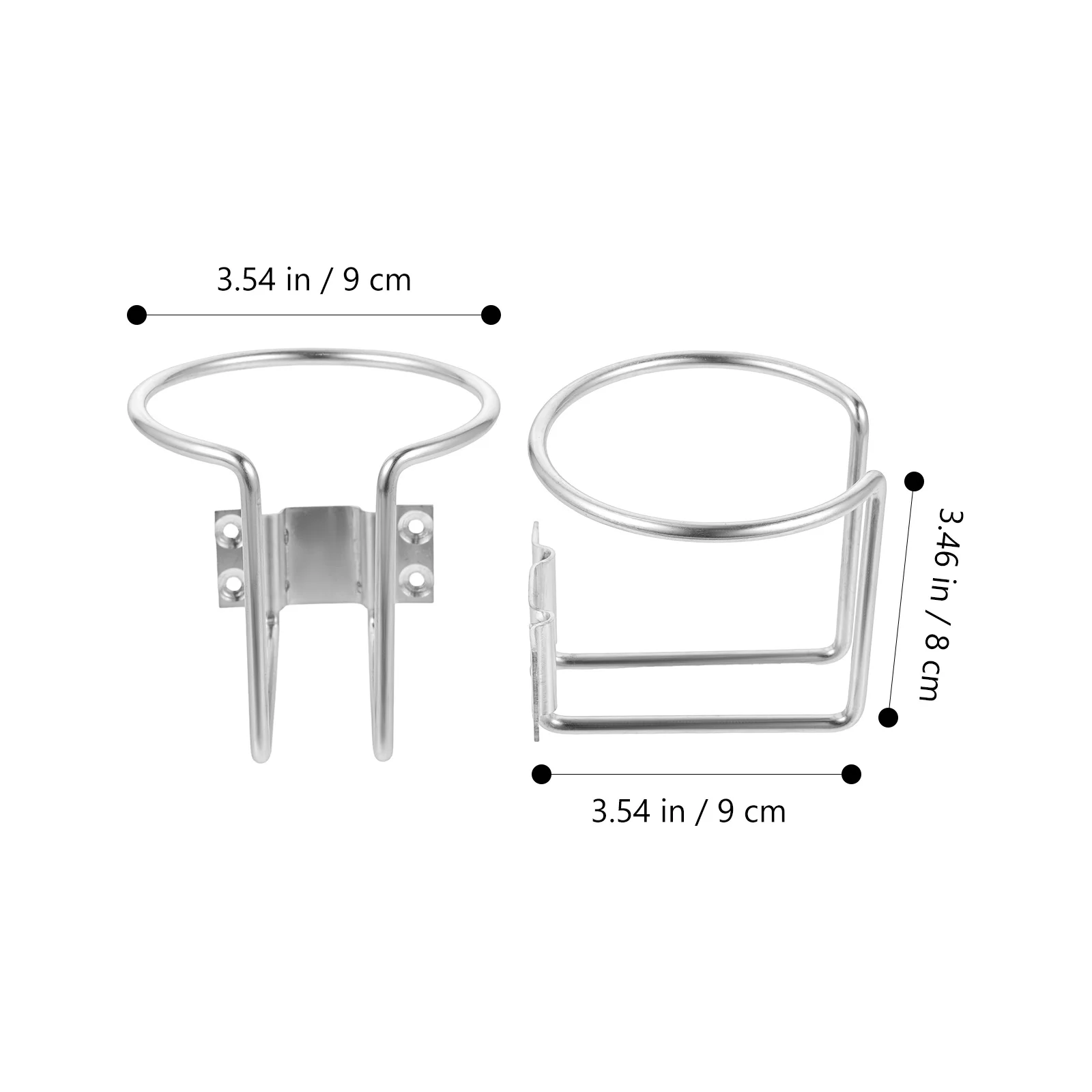 

2Pcs Car Drink Holder Stainless Steel Ring Cup Holder Easy Install Truck Vehicle Can Bottle Container Hook Drink Container
