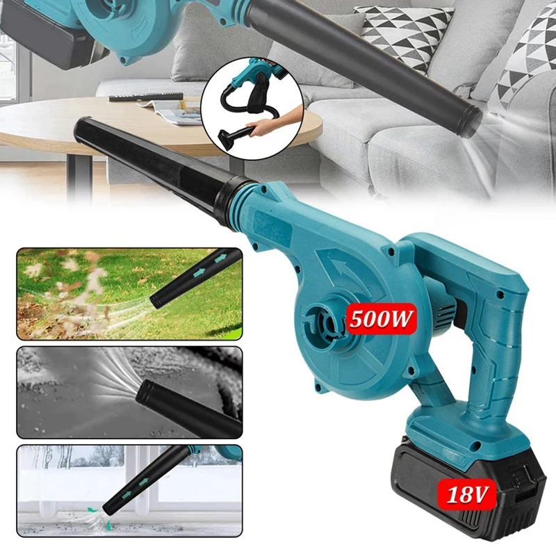 Coletor de secador de cabelo industrial, sopro e limpeza, ferramenta removedora de poeira, adequado para bateria makita de 18V