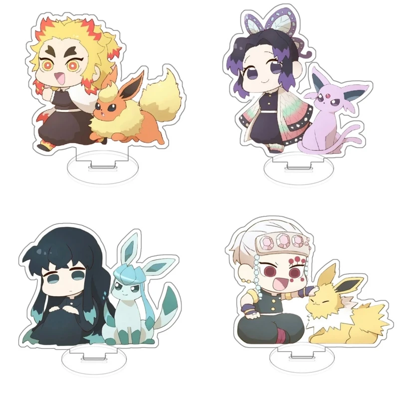 Demon Slayer Tokitou Muichirou Giyu Tomioka Acrylic Stand Anime Peripheral Cute Cartoon Desktop Ornaments Kawaii Stand-Up Goods