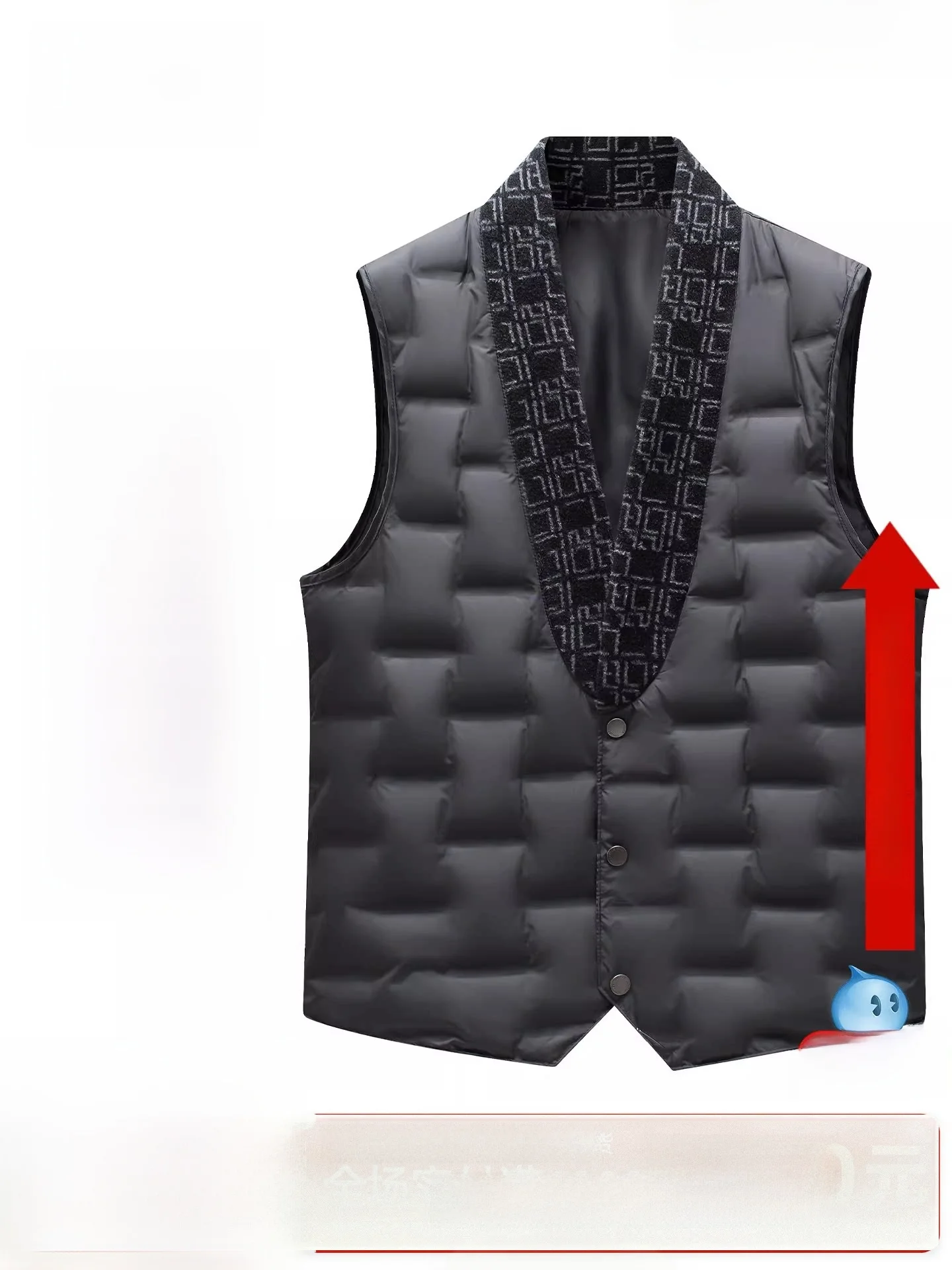 

Warm 90 Duck down Vest Men's Casual Fashion SNOW FLYING Polyester Fiber Regular Fit Bunting for Business And Leisure