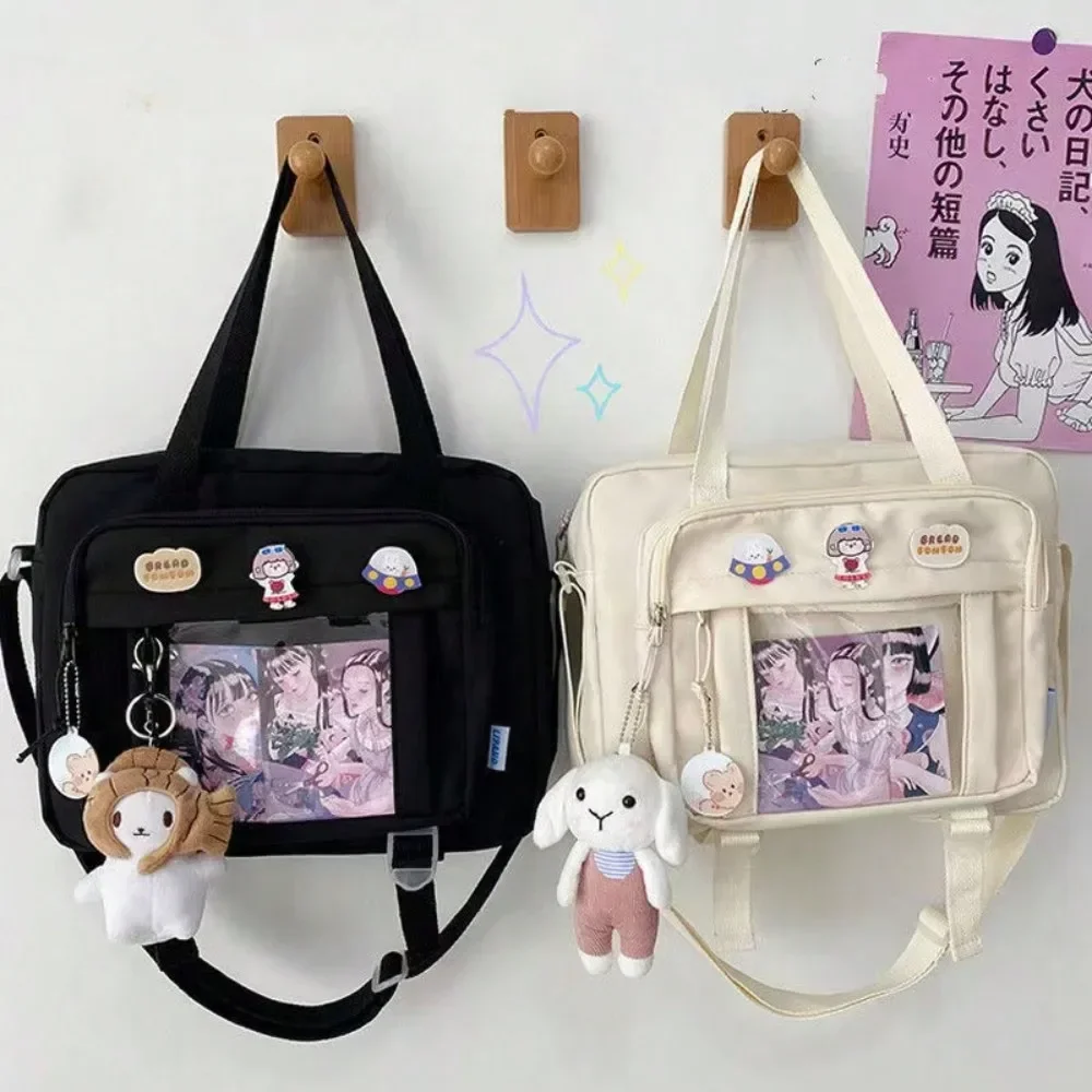 

Japanese High School Girls JK Bag Transparent Handbags Book Bag Satchels Shoulder Bag Itabag Big Crossbody Bags Women Ita Bag, Street & Japanese Style Women Bag