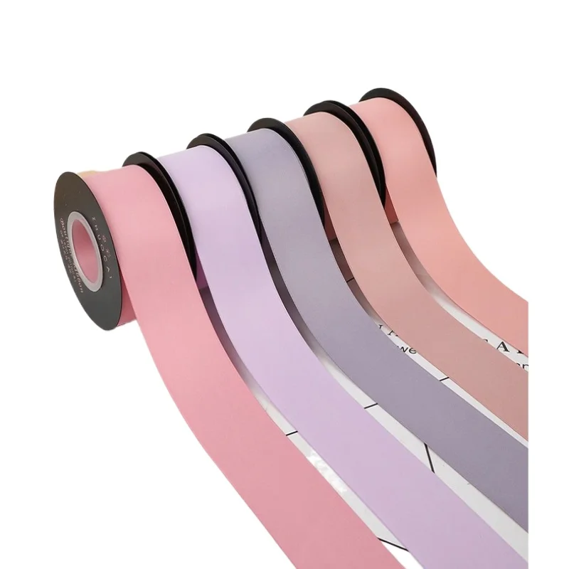18meters/roll 4cm Double-sided Milk Silk Polyester Ribbon Wedding Decorative Ribbons Gift Wrap DIY Handmade Clothing Material