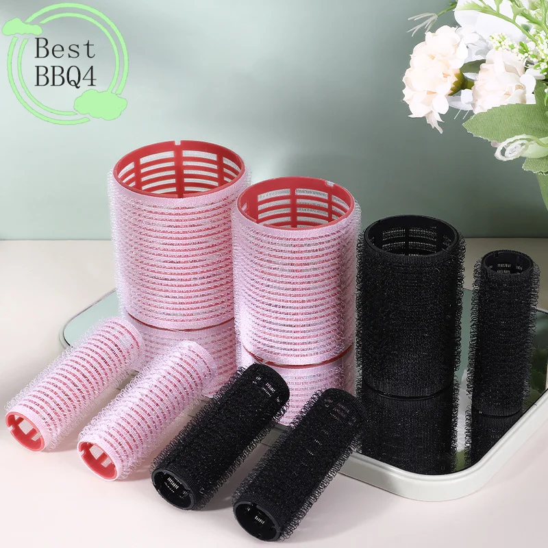 BBQ4 Hair Roller Set 6Pcs Self Grip Heatless Hair Curler Different Size No Heat Self-adhesive Curling Hairdressing Styling Tool