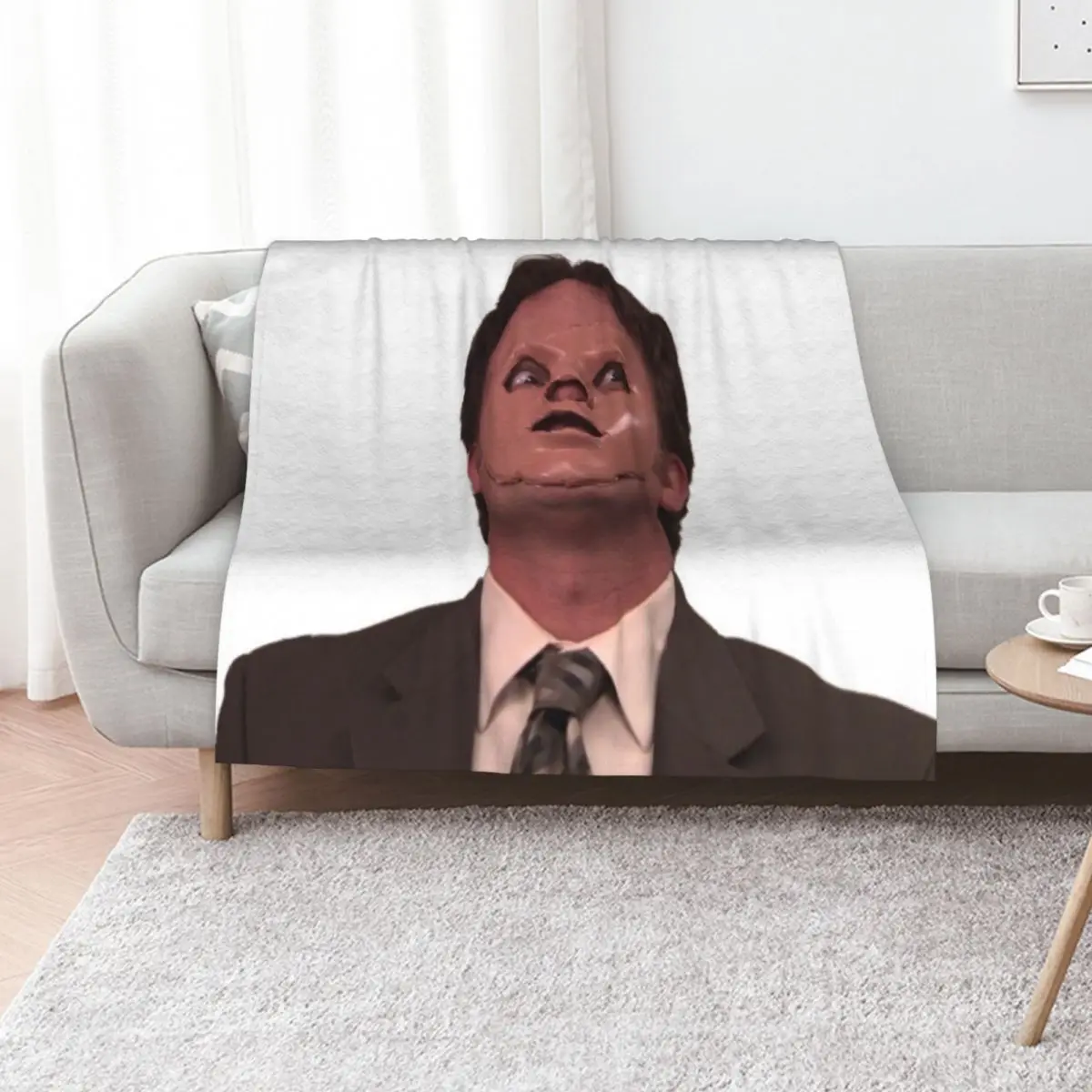 

Dwight Schrute - Skin Mask Throw Blanket anime Kid'S Luxury St halloween Blankets