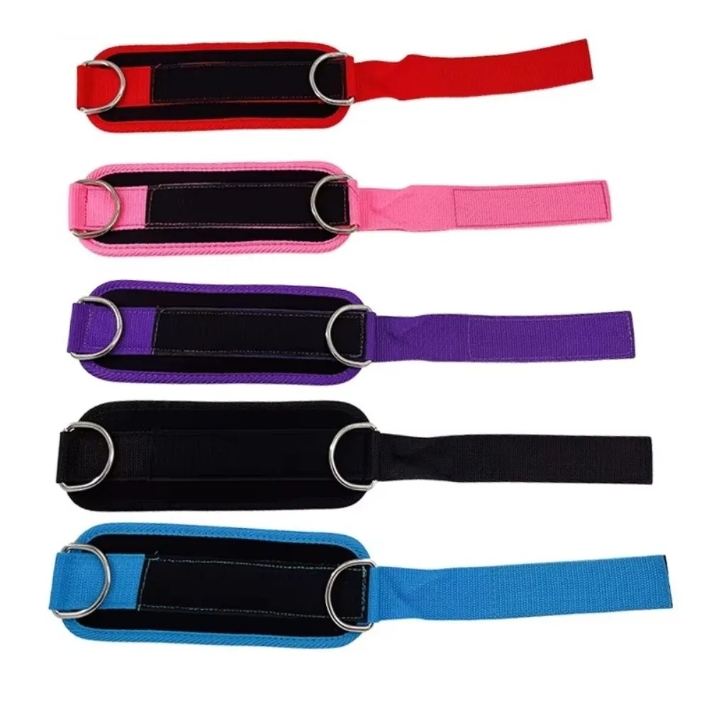 Double D-Ring Gym Ankle Straps Adjustable Straps Safety Buckle Adjustable Ankle Cuffs Legging Strap Neoprene Padded