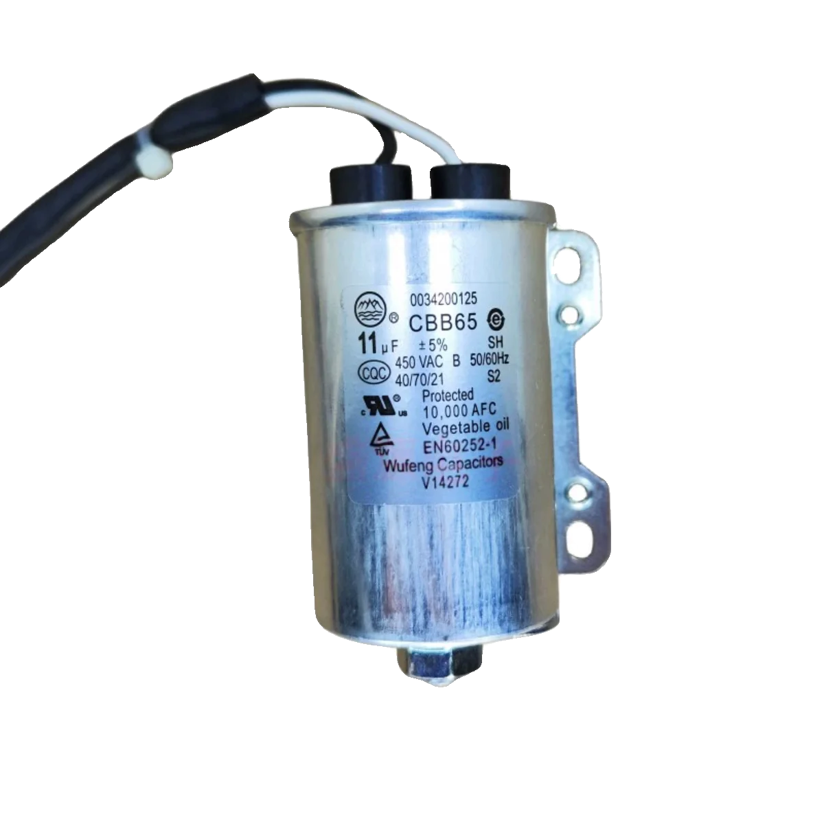 CBB65 with wire, 11UF, 450V, aluminum case, universal for Haier Little Genius fully automatic washing machine, capacitor