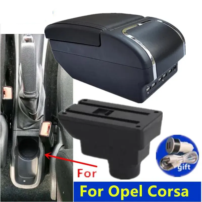 Für Opel Corsa D Armlehne box Für Opel Corsa Auto armlehne Automobil unterstützung arm Innen Retrofit lagerung box Auto zubehör