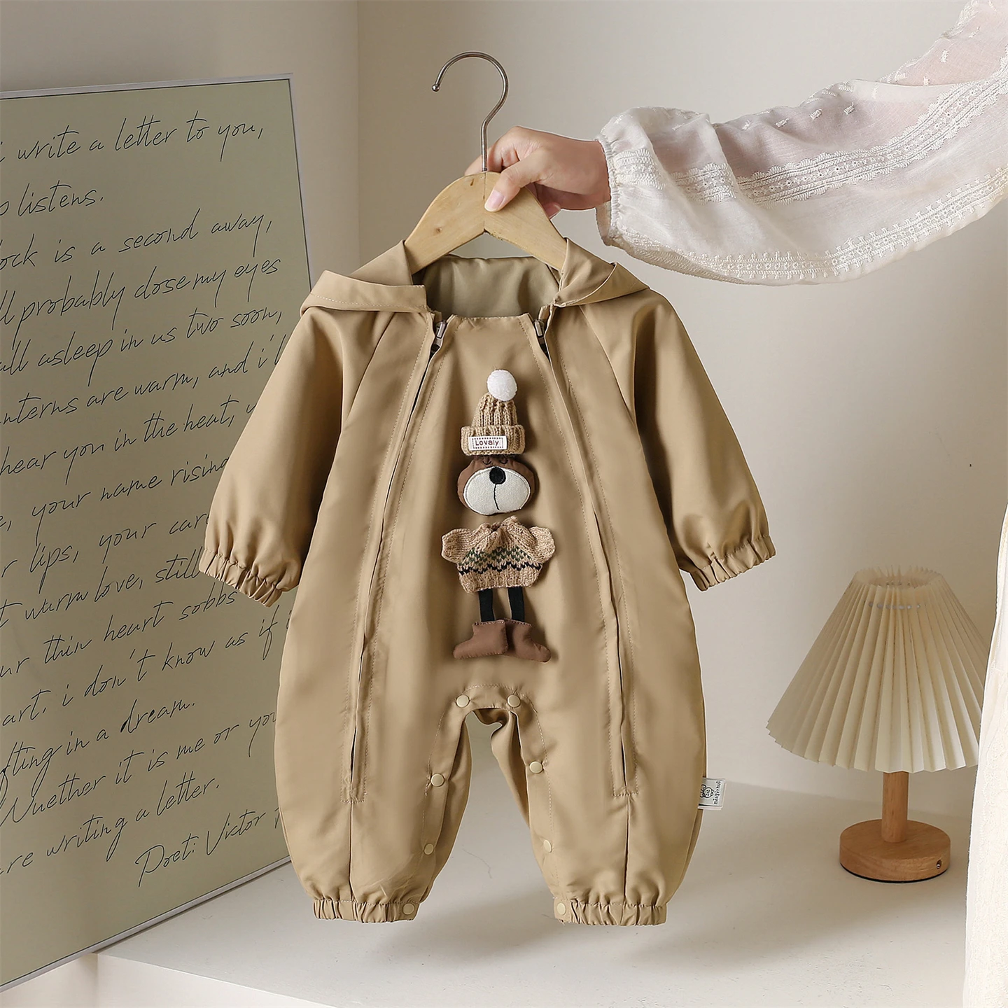 

Милый детский осенний комплект: куртка и брюки с высокой талией для малышей, для активного отдыха на природе