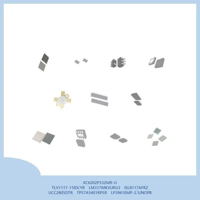 

XC6202P332MR-G TLV1117-15IDCYR LM317MKVURG3 ISL8117AFRZ UCC2805DTR TPS7A5401RPSR LP3961EMP-2.5/NOPB