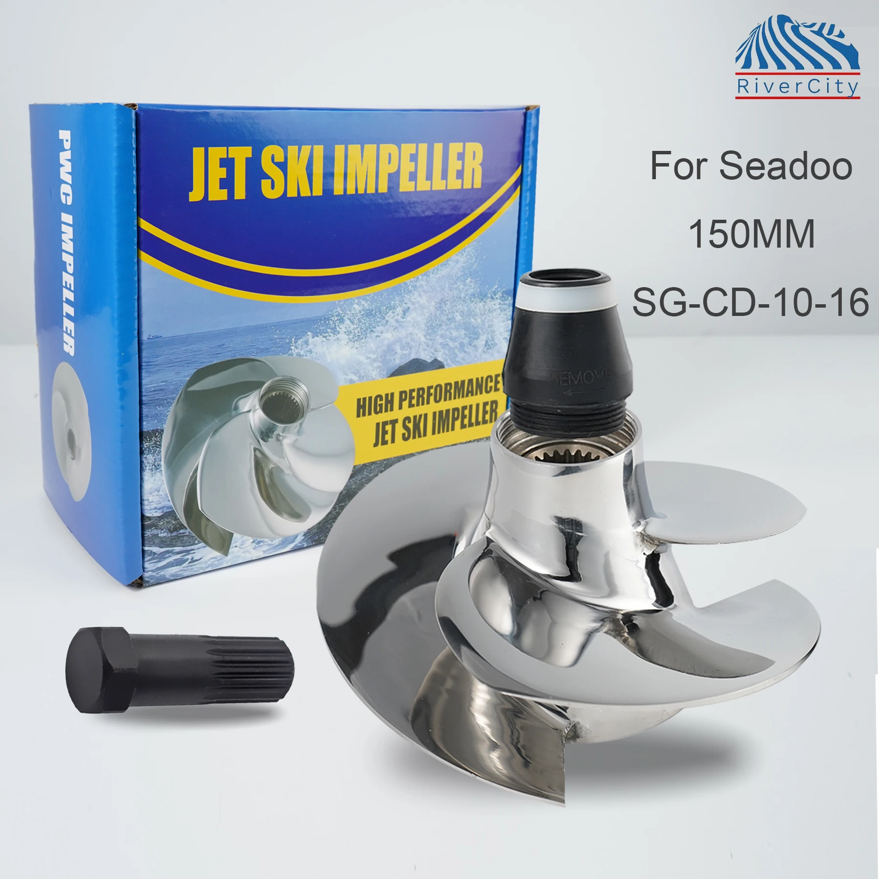 

River City Watercraft Parts Jet Ski Accessories Impeller SG-CD-10/16 for Seadoo GTI 90 GTS 90 3 Blade 150mm Watercraft PWC