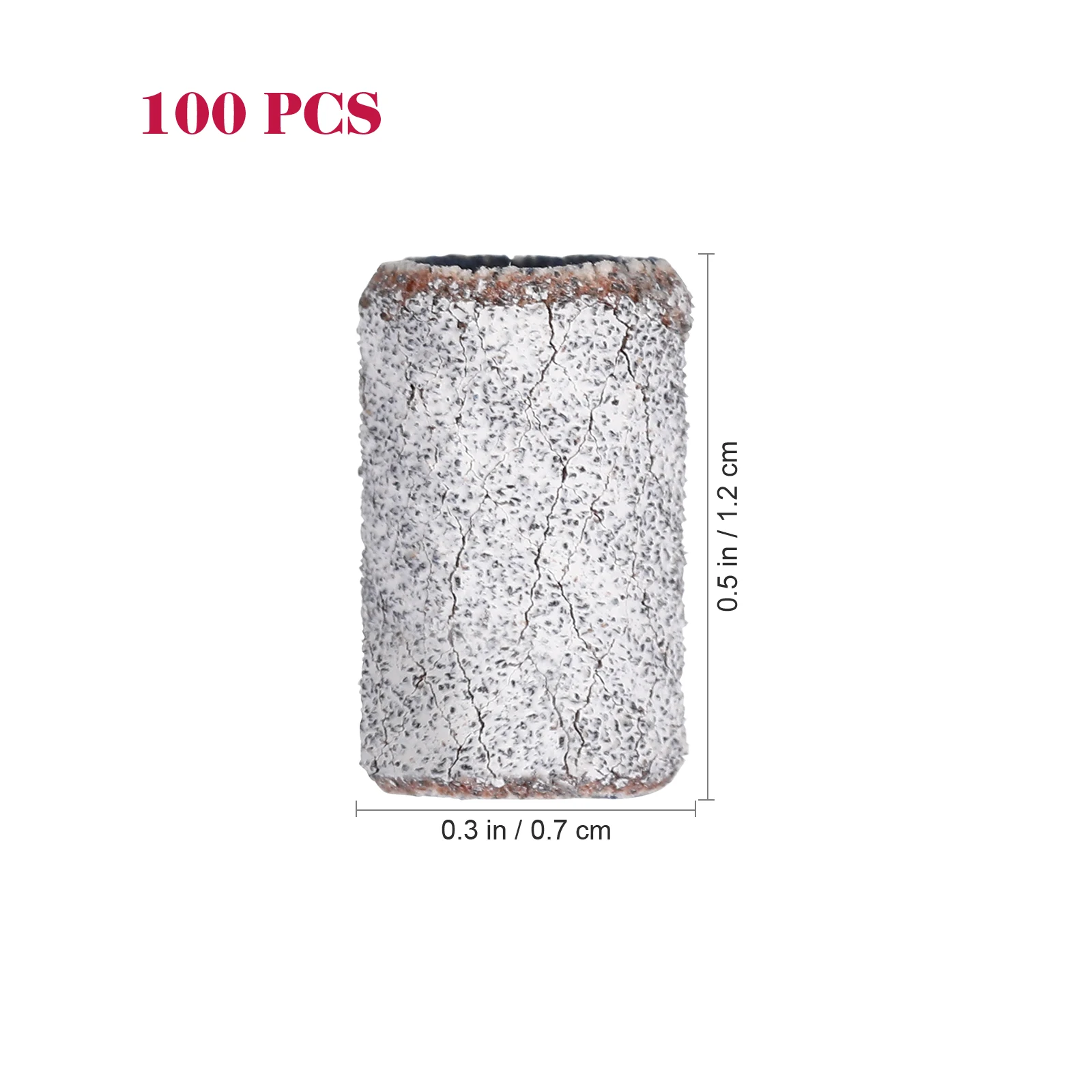 100 Stück Nagelschleifbänder Bohrer Bohrer Schleifband Körnung Feine Bits Maschinenzubehör Werkzeuge Salongebrauch Nagelversorgung