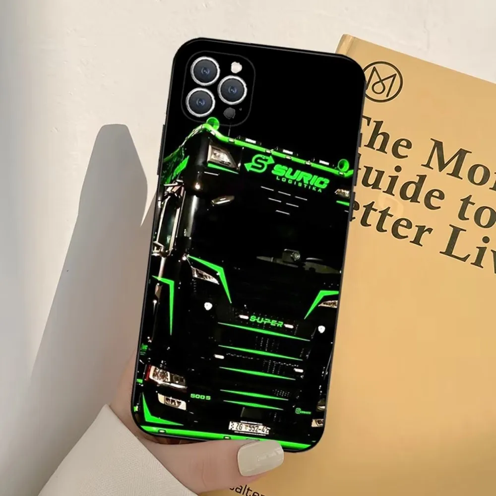 S-SCANIA Trucks SA-AB  Phone Case For iPhone 16,15,14,13,12,11,Pro,X,XS,Max,XR,Plus,Mini Soft Black Cover