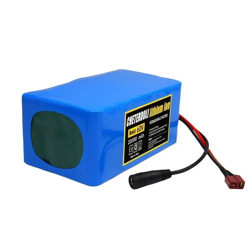 حزمة بطارية ليثيوم Aleaivy 60V 16S 20000mAh 18650، تدعم المركبات الكهربائية 67.2V 1000W/750W والدراجات البخارية وسيارات الأطفال،