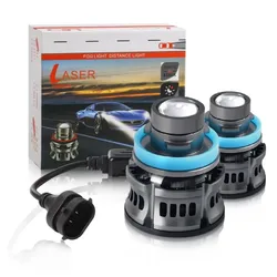 2pcs H7 H11 9005 9006 HB3 HB4 Spotlight Headlamp LED Light Bulbs Project Lens Headlight Projector Fog Lights Car Laser Headlight