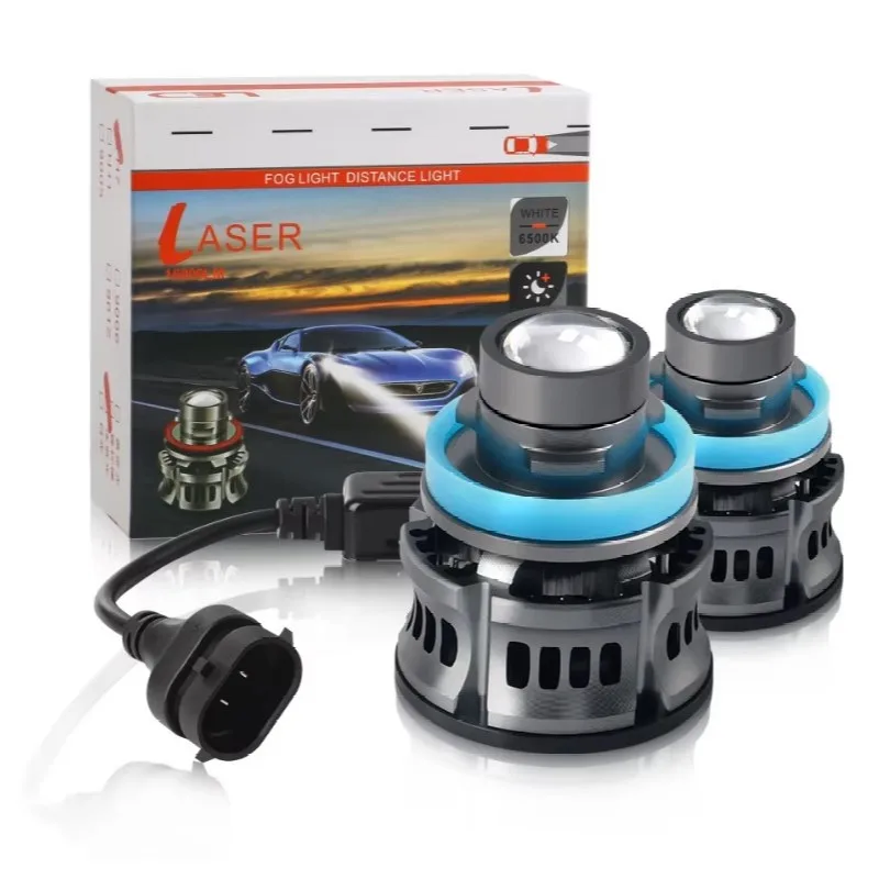 2pcs H7 H11 9005 9006 HB3 HB4 Spotlight Headlamp LED Light Bulbs Project Lens Headlight Projector Fog Lights Car Laser Headlight