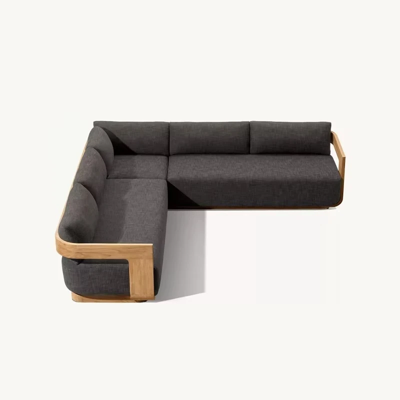 

Teak Wood Outdoor Furniture Sectional Sofa Set Garden Teak Sofa Set for Patio Garden Hotel Apartment