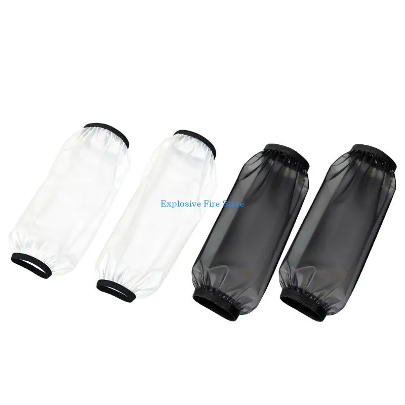 C4DB Clear Elastic Arm Protectors TPU Material Water Resistant Household Chores 2pcs
