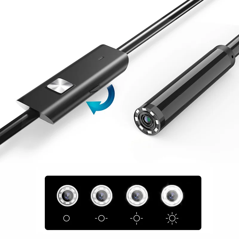 3 In 1 Endoscope Camera 720P Sewer Industrial Piping Car Inspection Endoscopic 3.9Mm For Usb Android Type C