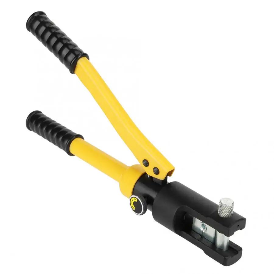 Hydraulic Wire Terminal Crimper 10T Hydraulic Wire Cable Battery Lug Crimper Terminal Crimping Tool with 7 Dies Hand Tools