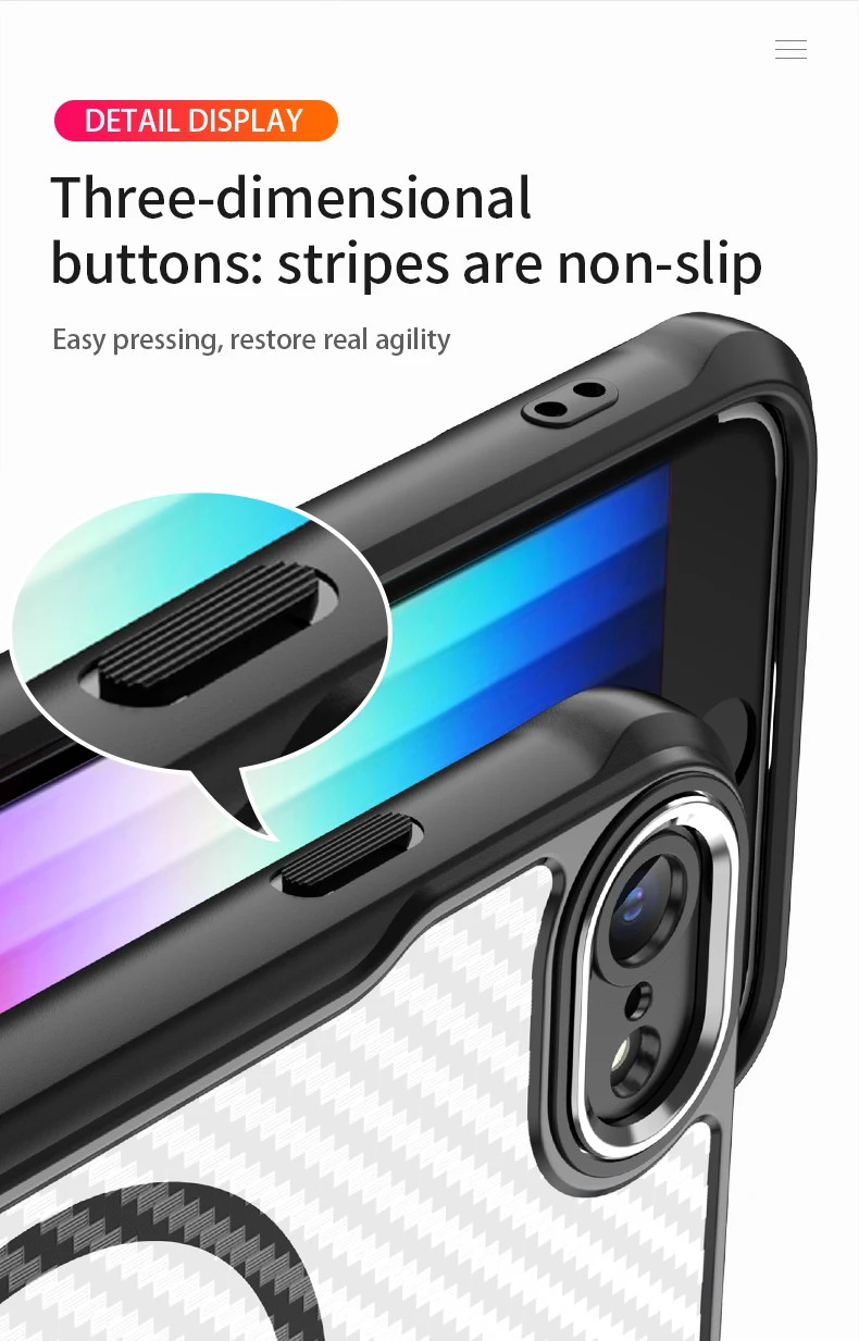 Geeignet für iPhone 7, Kohlefaser, Apple 8 Magsafe Wireless Charging Case SE2, durchscheinende Rüstung, iPhone SE3, Anti-Drop-Handyhülle – Detail 11