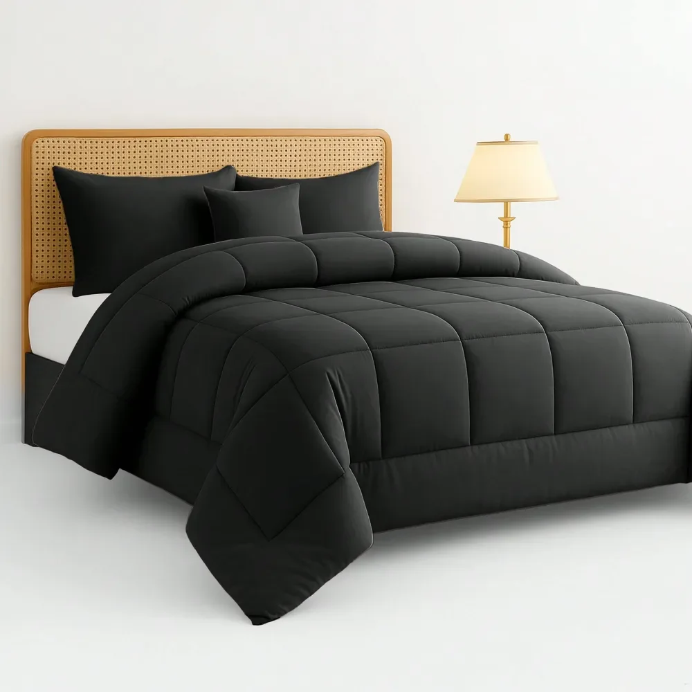 

Декоративный комплект из 5 предметов: роскошный дизайн, включает одеяло, юбку для кровати, декоративные наволочки, 2 наволочки для двуспальной кровати, 1 универсальная наволочка.