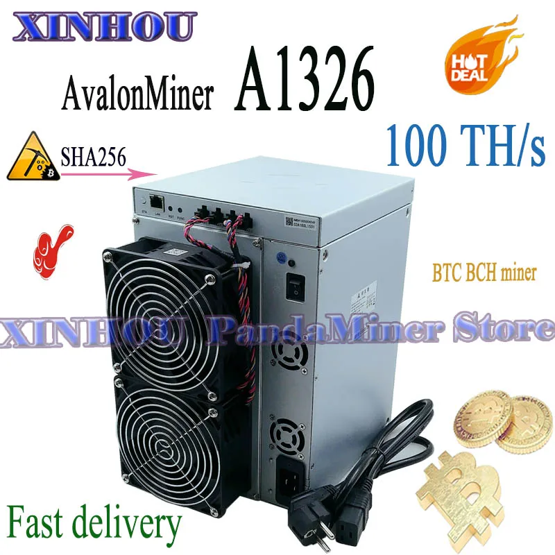 NEW Avalon Miner A1326 100T 103T 106T 109T Bitcoin Asic miner Better than Avalonminer A1066 A1166 A1266 A1246 WhatsMiner M32 M53