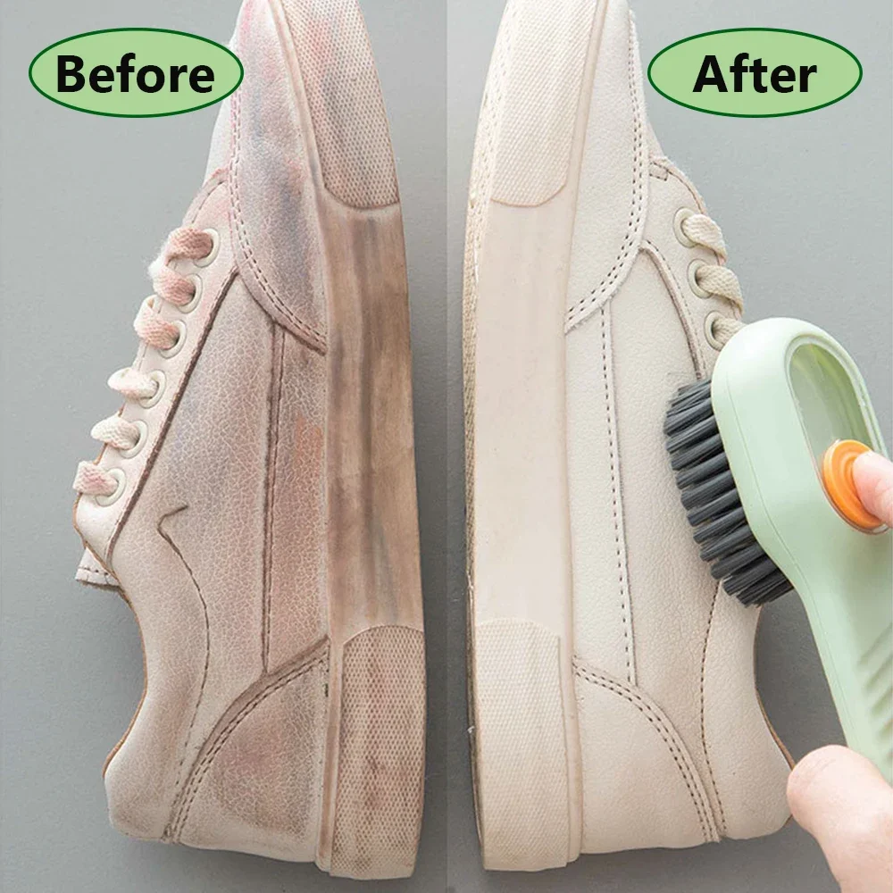 

1/2pcs Automatic Liquid Adding Shoes Brush Multifunction Cleaning Laundry Scrub Shoes Clean Brush Soft Bristle Hydraulic Brushes