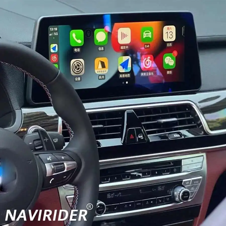 ชุดเครื่องเสียงติดรถยนต์สำหรับ BMW 7 G11 2016-2020 EVO แอนดรอยด์13 QLED Screen CarPlay เครื่องเล่นวิดีโอมัลติมีเดีย Qualcomm 662โปรเซสเซอร์
