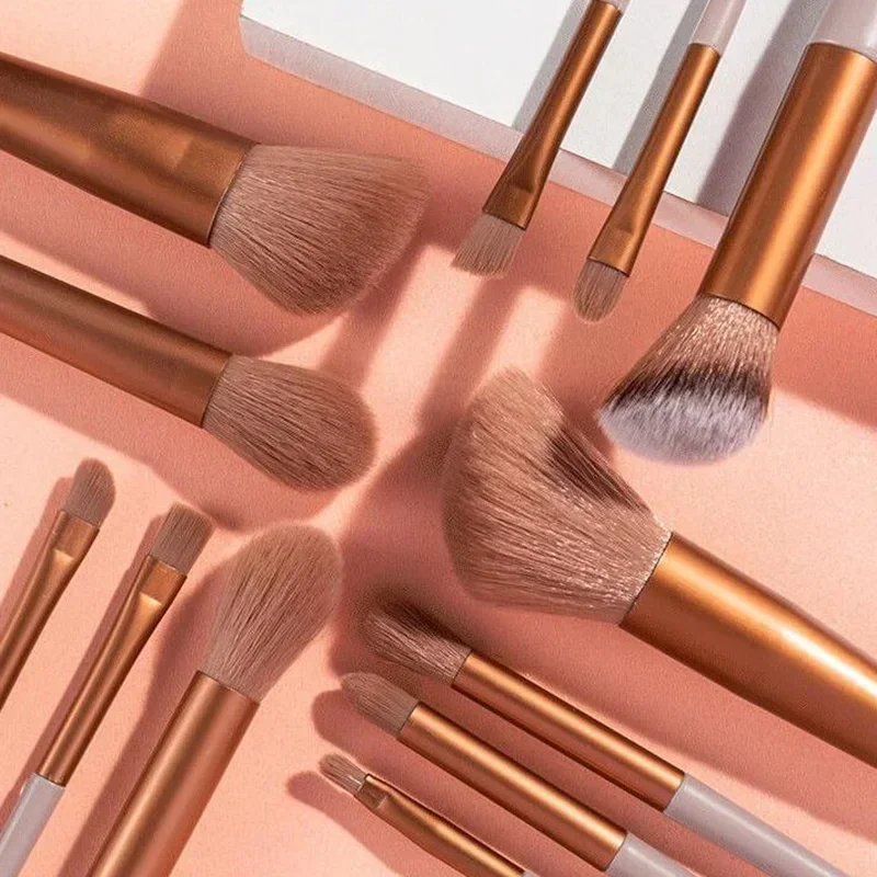 Ensemble de pinceaux de maquillage unisexe – Pinceaux cosmétiques végétaliens et sans cruauté pour le visage, les yeux et les sourcils