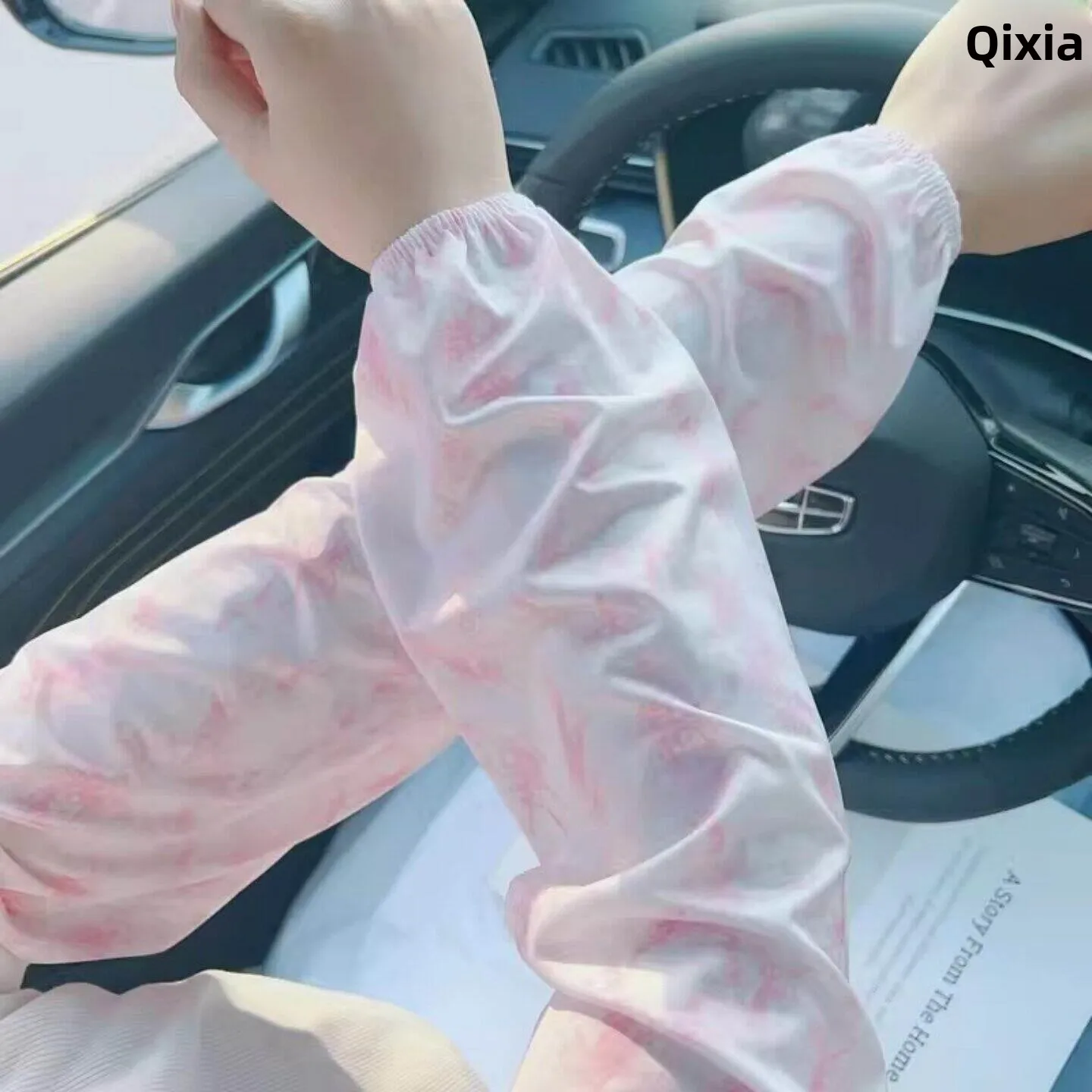 New Women's Summer Thin Long Straight Ice Sleeve Loose Sun Protection Arm Covering Work Gloves Full Length Sunshade Protection