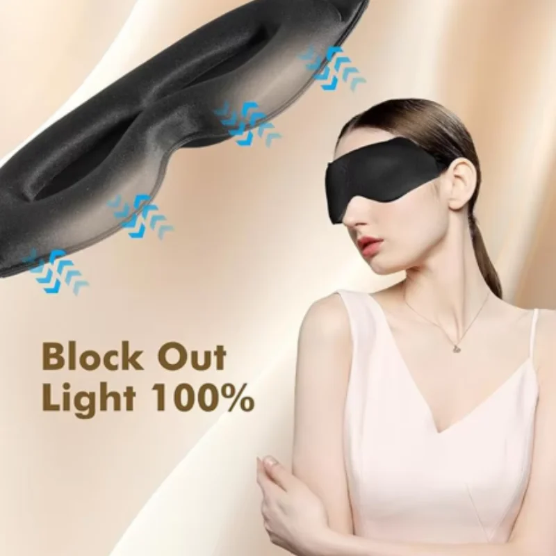 Weighted Sleep Mask for Side Sleeper 3D Contoured Eye Mask 100% Blackout No Pressure Soft Comfortable for Men Women