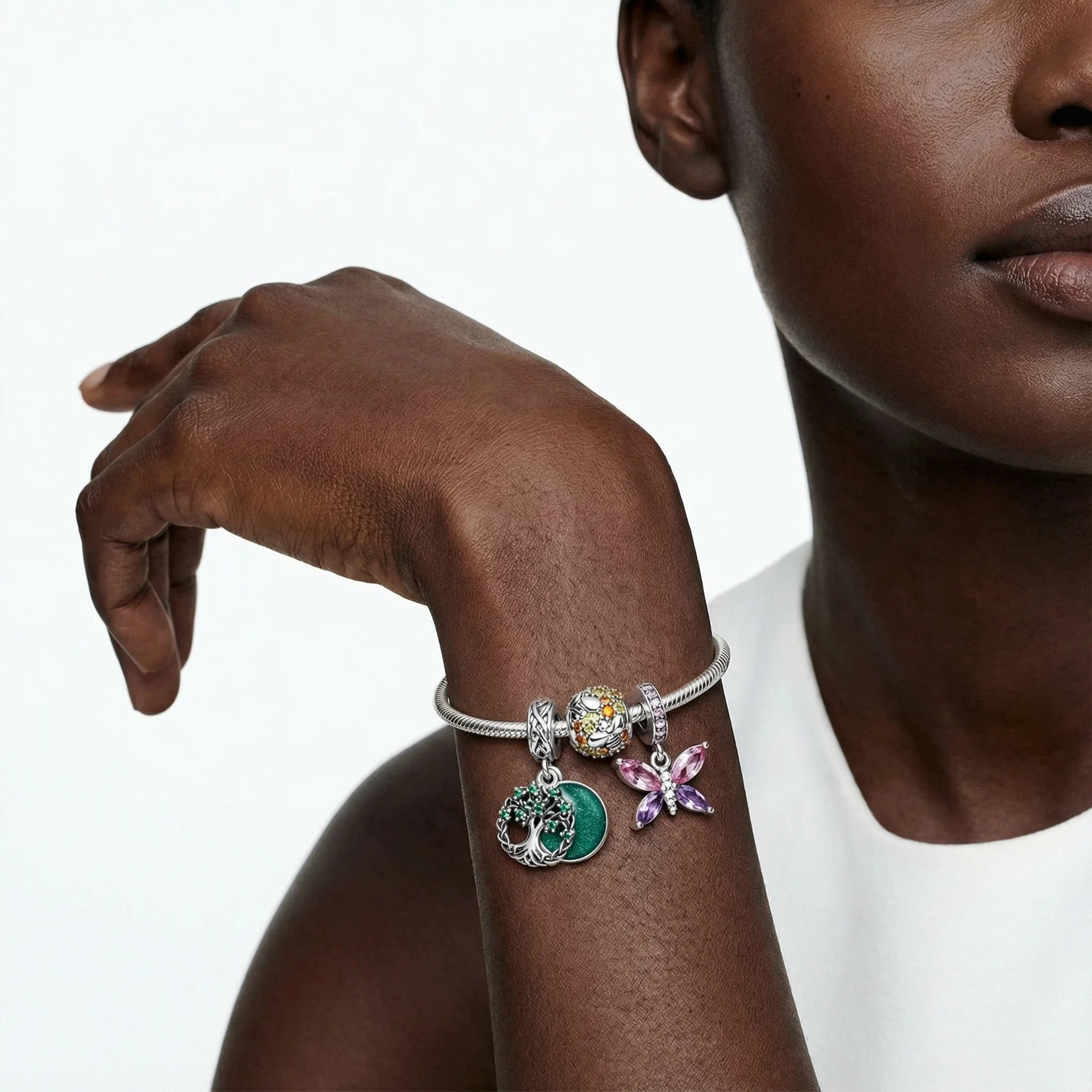 

Подвеска-шарм «Дерево желаний» с пчелой из стерлингового серебра 925 пробы с кубическим цирконием, для браслетов и ожерелий своими руками, подарок для нее, Colgante Plata