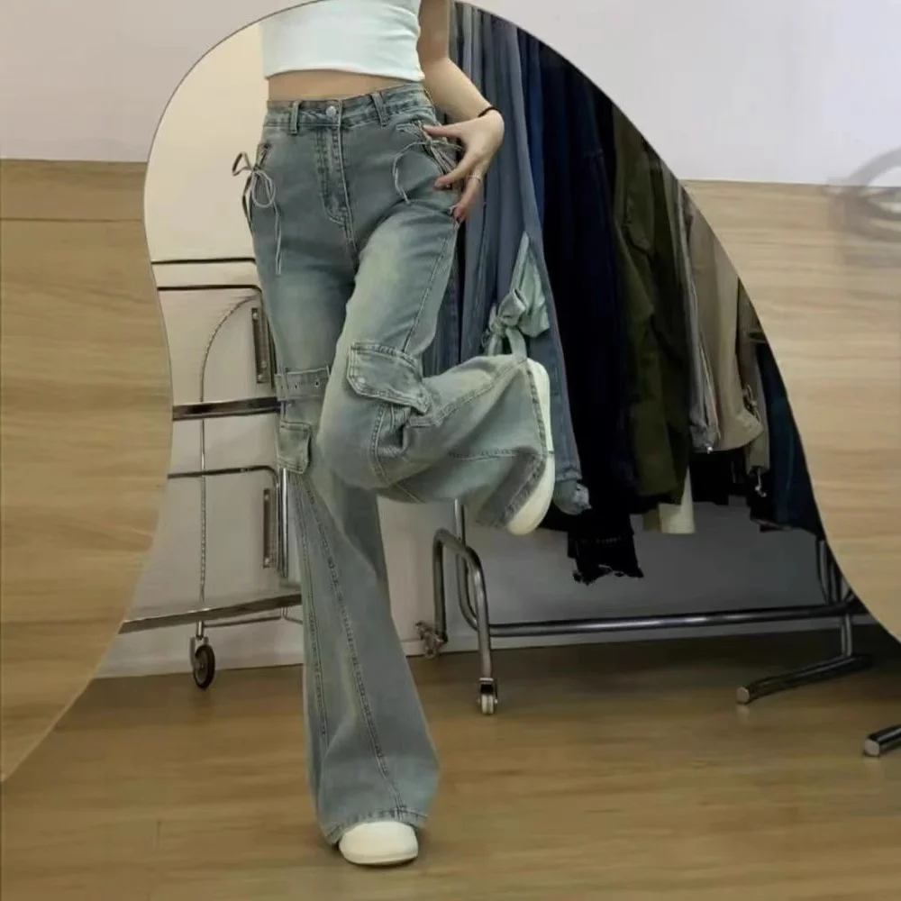 

Джинсы Bootcut свободного кроя для женщин, удобные, легкие, неограниченные, неограниченные, украшенные, украшенные, украшенные, украшенные, украшенные, Garnished Vibe