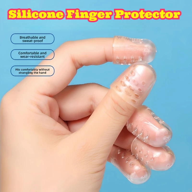 Breathable Silicone Finger Sleeves Protective Cover Guard Anti Slip Pain Relief Comfortable Flexible Toe Caps Hand Foot Care