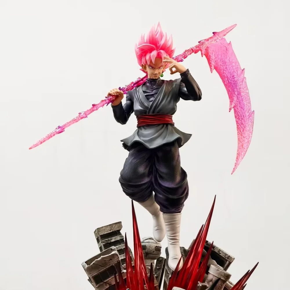 JT Statue Dragon Ball Z Zamasu Figure Led Base Black Goku Super Saiyan 44.5cm/17.52inch Action Figure Collection Model Toys Gift view 3
