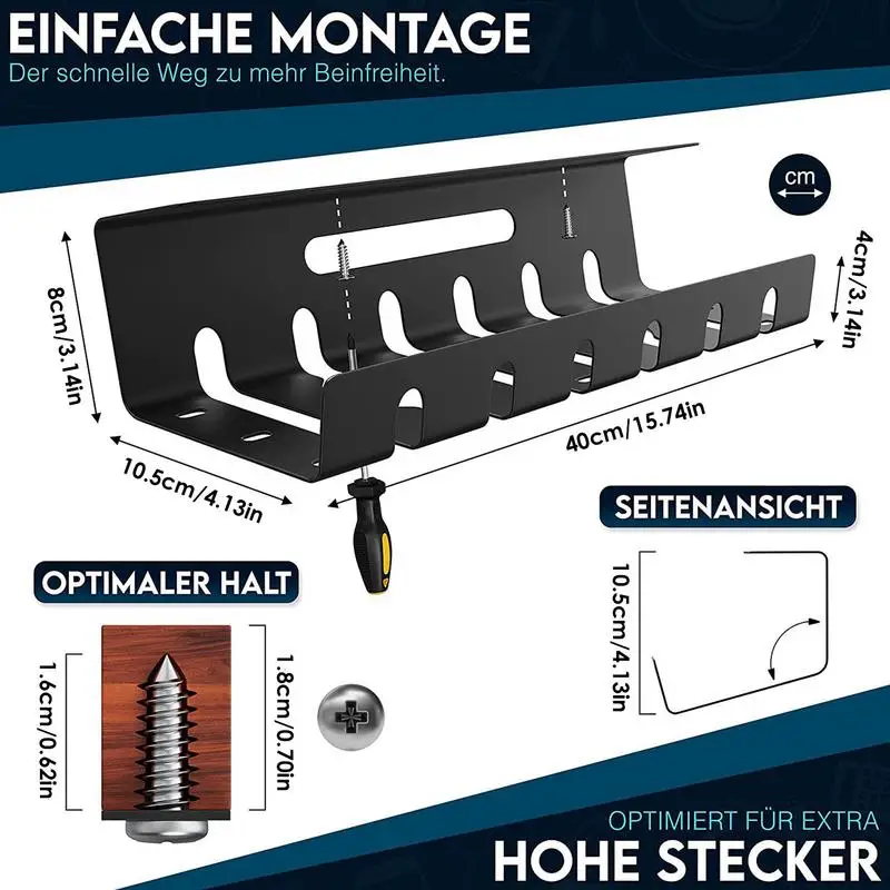Imagem -06 - Bandeja de Gerenciamento de Cabo de Metal Canal u Instalação de Parafuso Suporte de Fio Acessórios de Mesa de pé