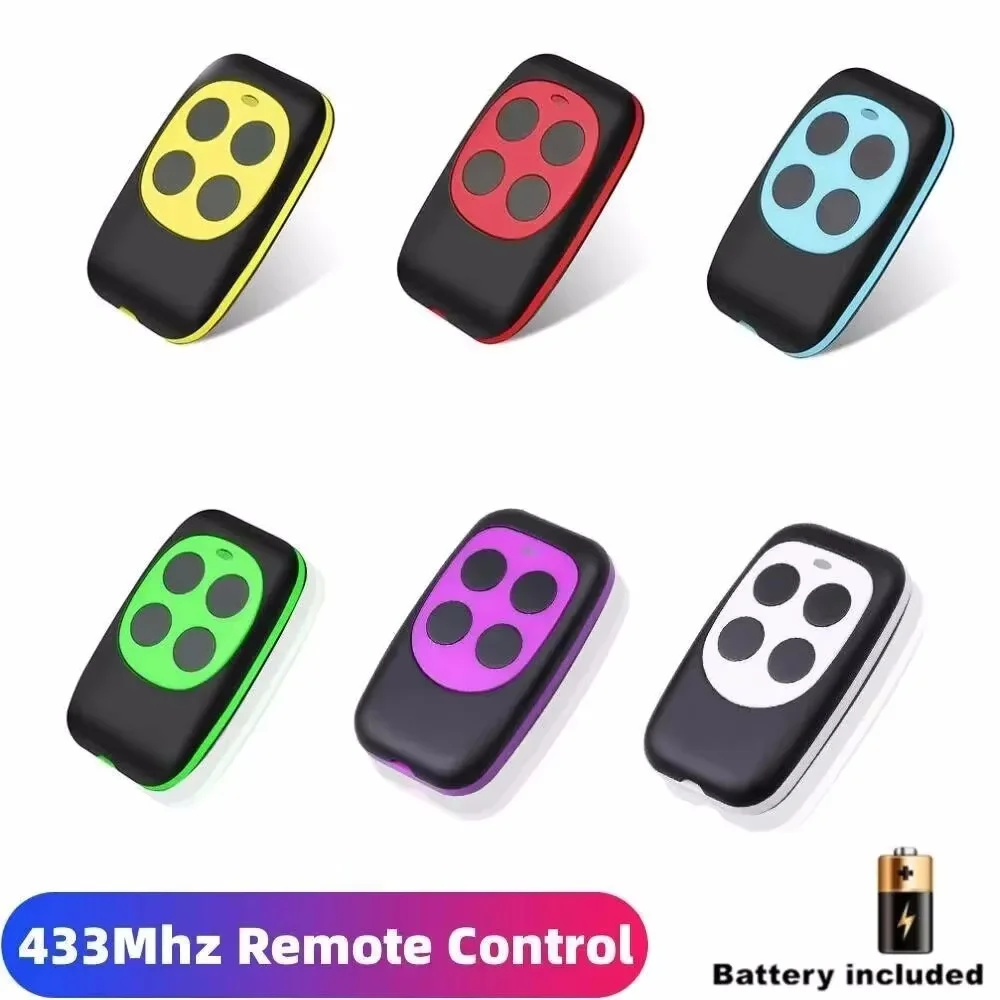433Mhz 4 Keys Colorful Remote Control RF Wireless Copy Code Remote Electric Cloning Gate Garage Door Auto Keychain for Home