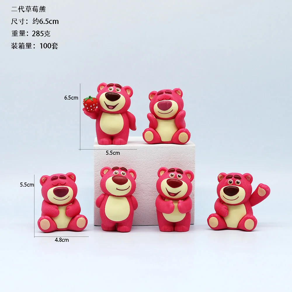 6pcs/set Cartoon Disney Toy Story Lotso Action Figure Model Toys Collection Decoration For Girlfriend Xmas Desktop Ornament Gift