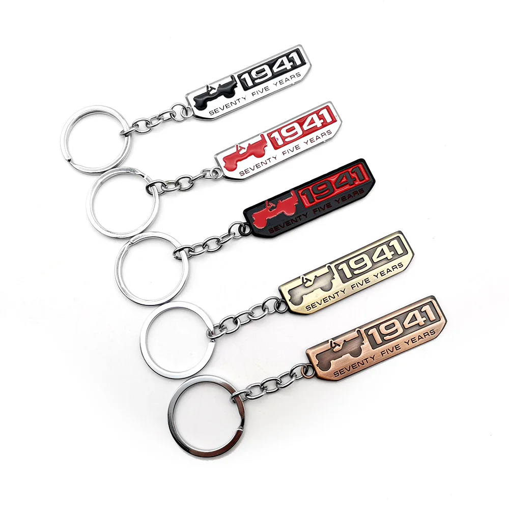 Newest Car Metal SEVENTY FIVE YEARS 1941 Keychain Key Ring Keyfob Accessory Car Key Ring for 1941 Jeep Wrangler Renegade Grand