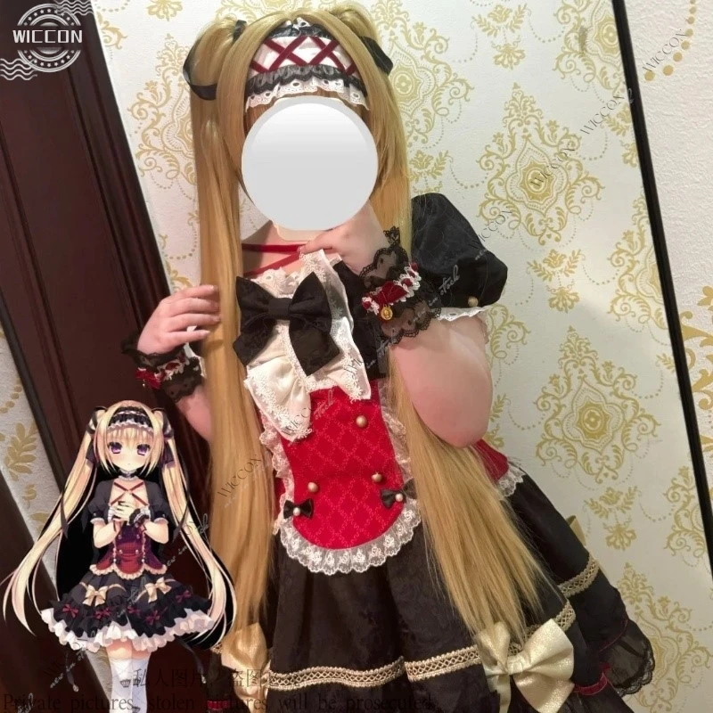 Shiniyuku Kimi, Yakata ni Mebuku Zouo Cosplay Kostuum Horror Spel Pruik Mia Halloween Party Lolita Jurk Meid Jurk Vrouw Set