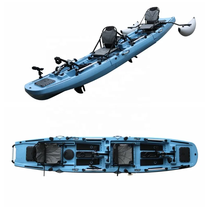 

Detachable 3 Section 14.5 FT Sit on Top Fishing Pedal Kayak Apply To Ocean River Lake Waters