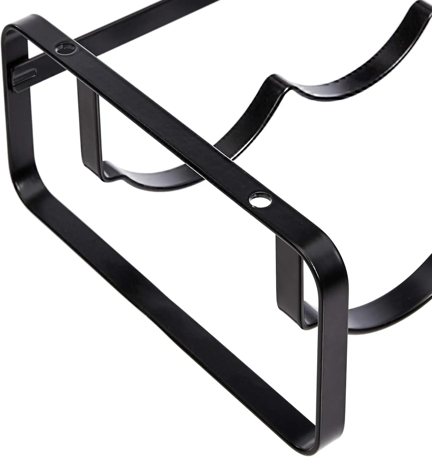 Stackable Metal Wine Rack for Tabletop, Black, Holds 4 Bottles, No Assembly Needed