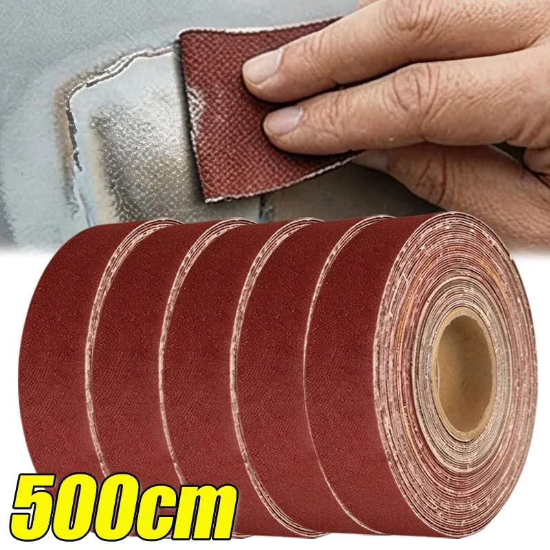 Rollo de lija abrasiva de tela Emery, papel de lija de malla 80, 100, 120, 150, 180, 240, hojas abrasivas para lijar metal, madera y muebles.