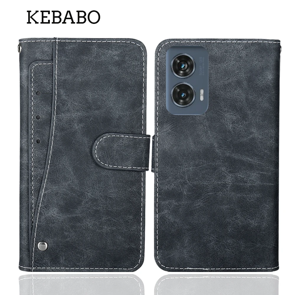 Funda de Cuero Tipo Cartera para Motorola Moto E 2020 Edge 50 Pro Ultra Fusion LATAM, Estilo Libro, Protectora para Teléfono