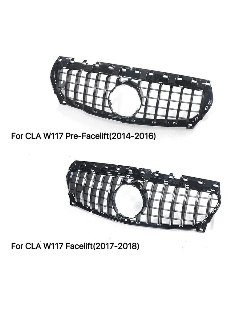 Griglia da corsa Facelift Copertura Paraurti Anteriore Per Mercedes Benz CLA W117 2014-2018 GT Diamond AMG Grill Accessori CLA45 CLA35 Stile