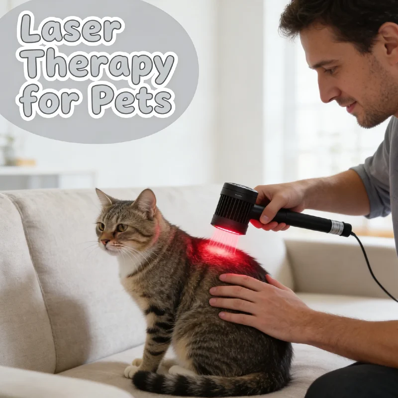 5W 650nm 808nm Class 4 Cold Laser Dog Device, Portable LLLT for Canine Hip Dysplasia Wound Care Pain Relief Home Therapy