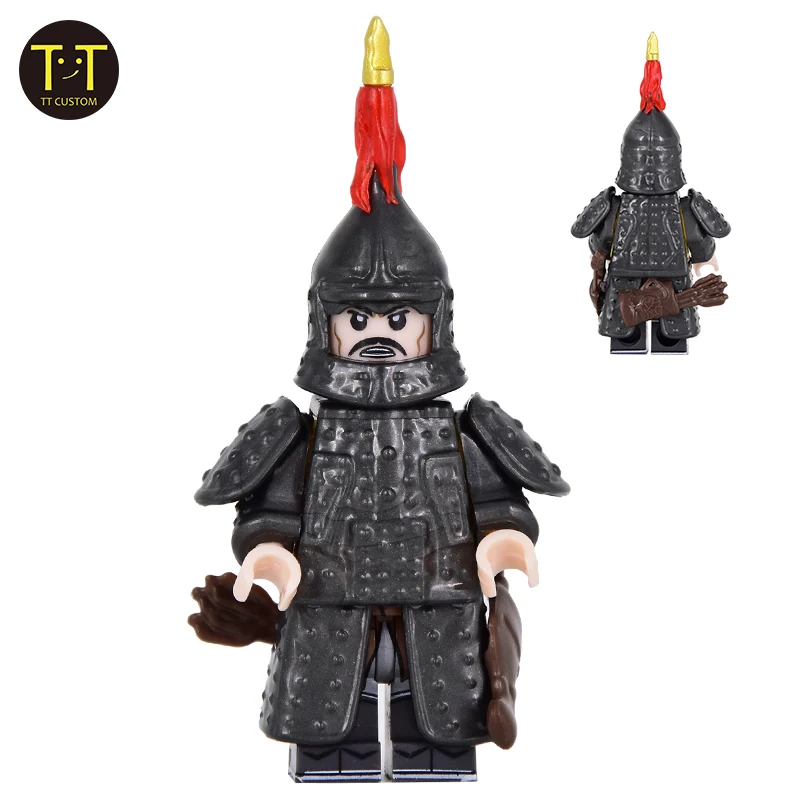 

MOC Military Armor Soldiers Figures Ancient Chinese Qing Dynasty Eight Banners Armor White Model Building Blocks DIY Toys