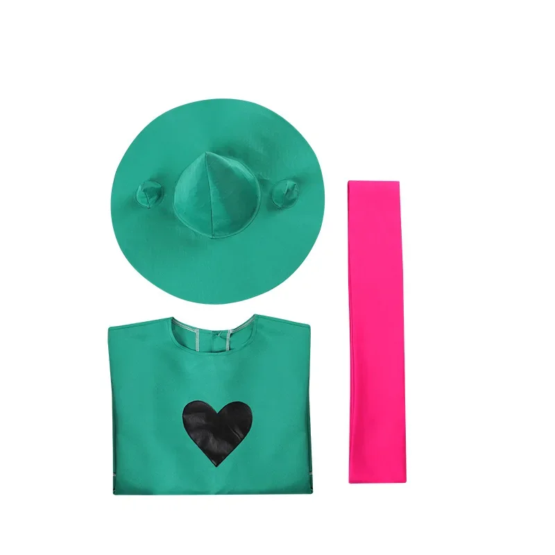 

Undertale Ralsei Cosplay Hoodie Cloak Top Deltarune Cosplay Cape Outfit With Hat Scarf Men's And Women's Halloween Costume