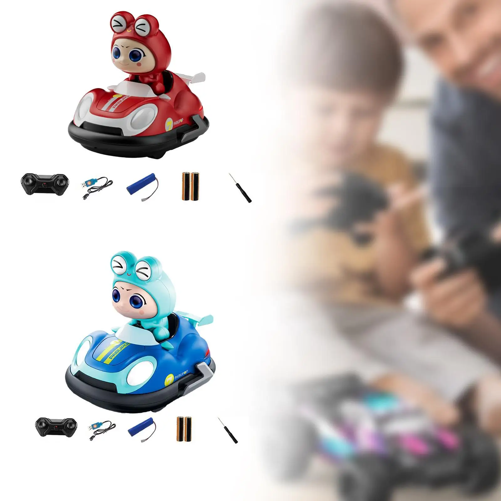 RC Battle Car Cartoon Veicolo Giocattolo Robusto telecomando Auto RC Cartoon Car Toy per bambini dai 6 anni in su Bambini Bambini Adolescenti Capodanno